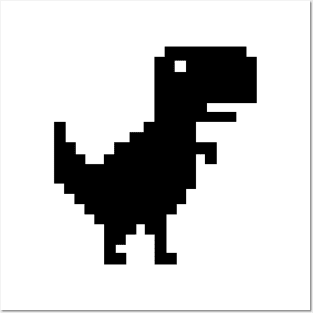 Dinosaur 8-bit Retro Theme T-Rex Posters and Art